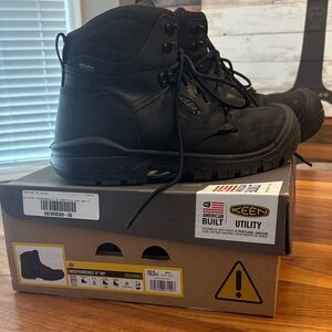 Keen Independence Black Tactical 6” Waterproof Utility Work Boots Size 10.5 EE